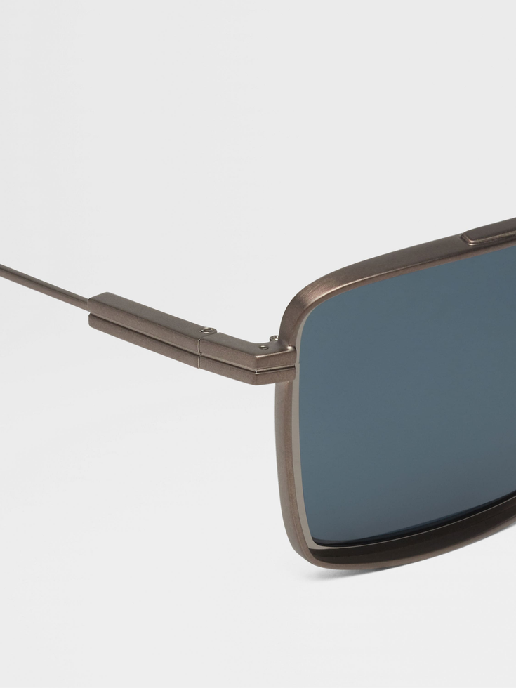 Dark Bronze Aniline Metal Sunglasses