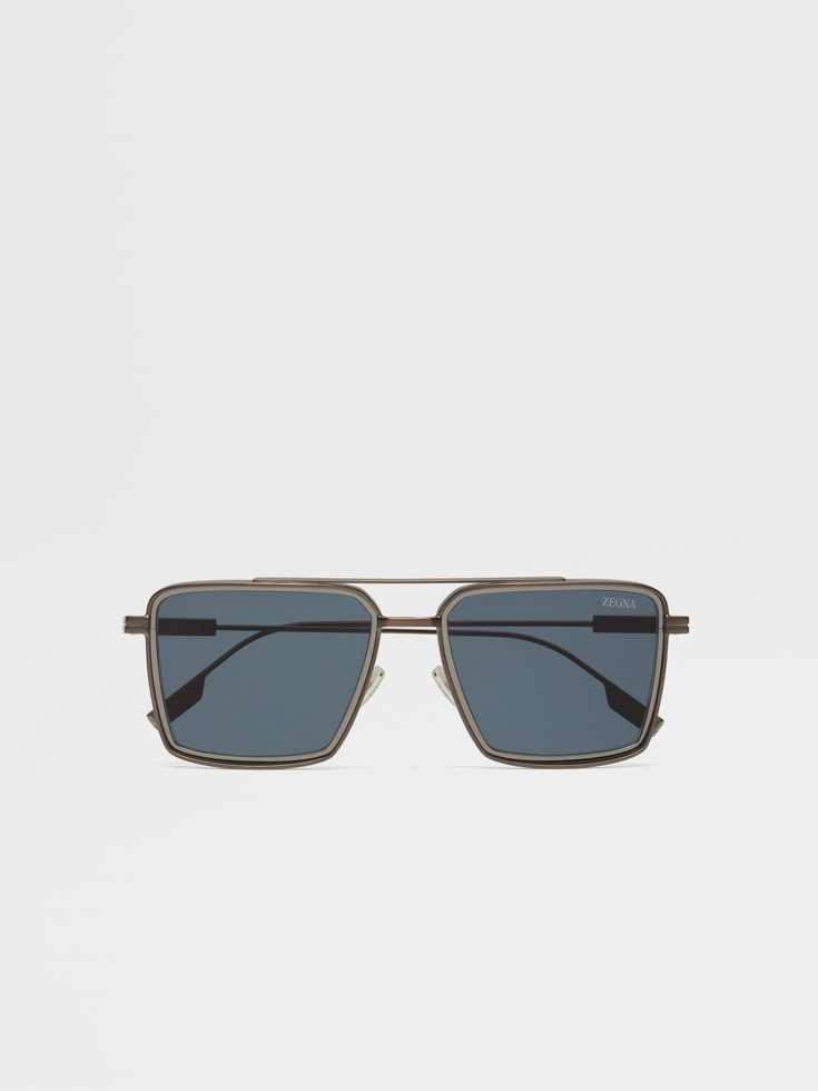 Dark Bronze Aniline Metal Sunglasses