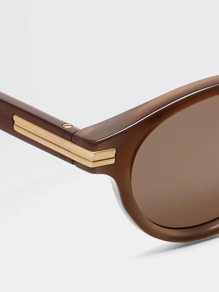 Dark Brown Acetate Sunglasses