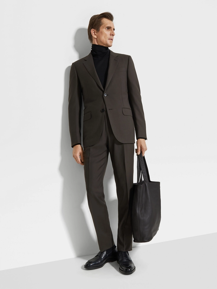 Dark Brown Oasi Cashmere Suit