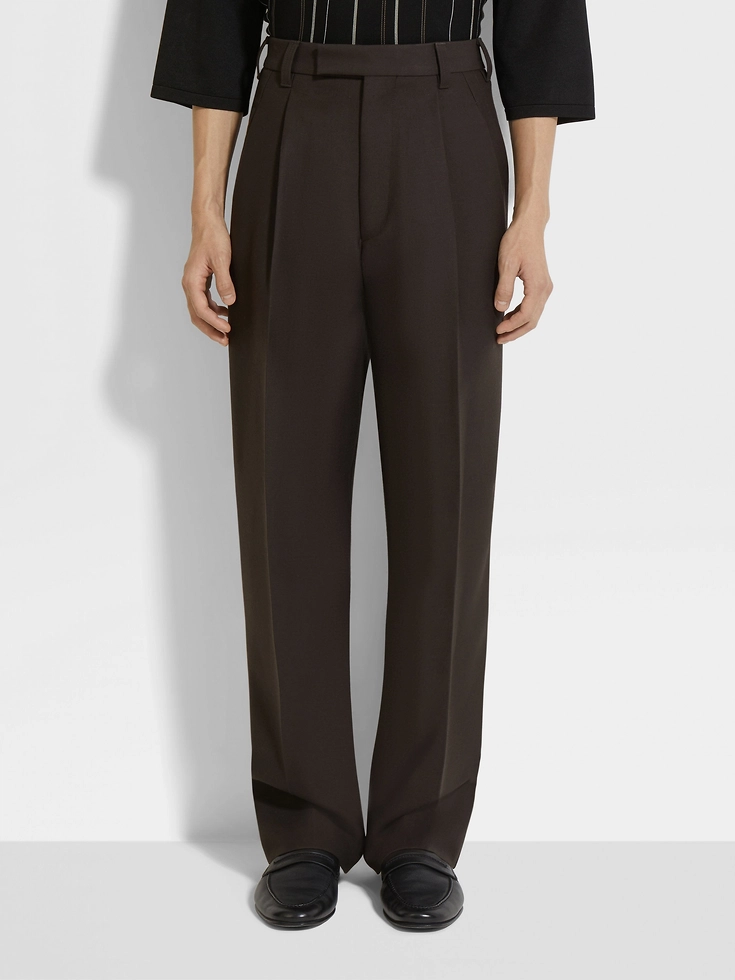 Dark Brown Oasi Lino Pants Dark Brown Oasi Lino Pants