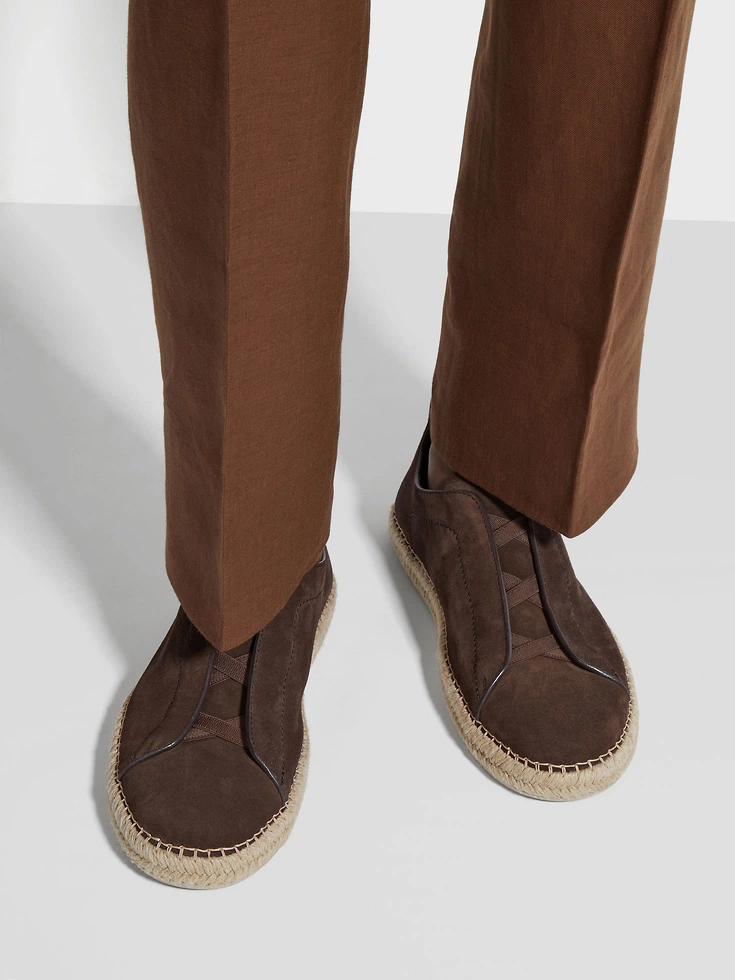 Dark Brown Suede Triple Stitch™ Espadrilles