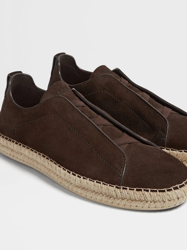 Dark Brown Suede Triple Stitch™ Espadrilles Dark Brown Suede Triple Stitch™ Espadrilles