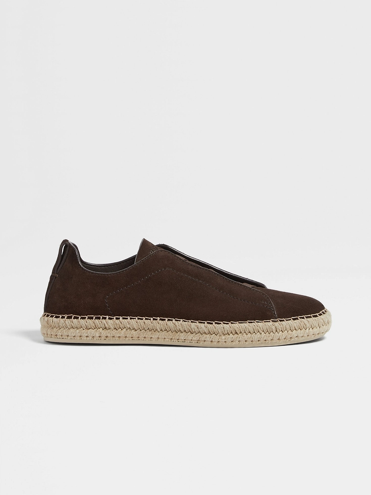 Dark Brown Suede Triple Stitch™ Espadrilles Dark Brown Suede Triple Stitch™ Espadrilles