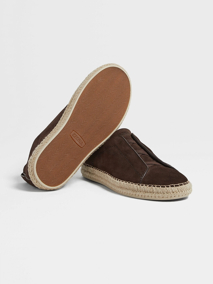 Dark Brown Suede Triple Stitch™ Espadrilles Dark Brown Suede Triple Stitch™ Espadrilles