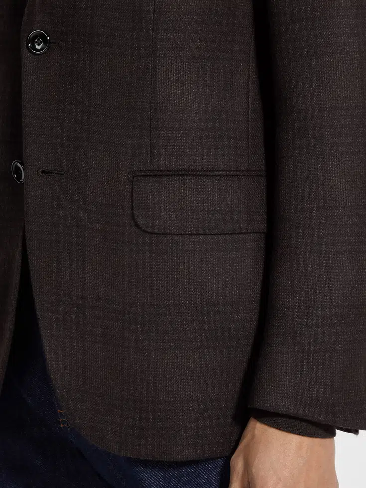 Dark Brown and Brown Silk and Cashmere Jacket Dark Brown and Brown Silk and Cashmere Jacket