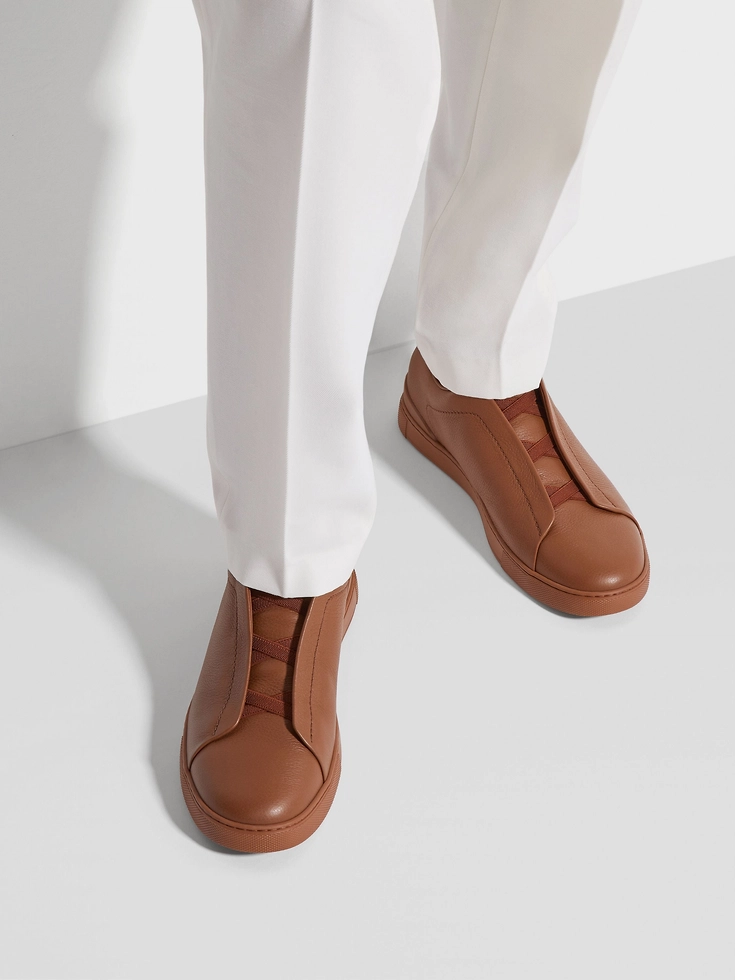 Dark Foliage Deerskin Triple Stitch™ Sneakers