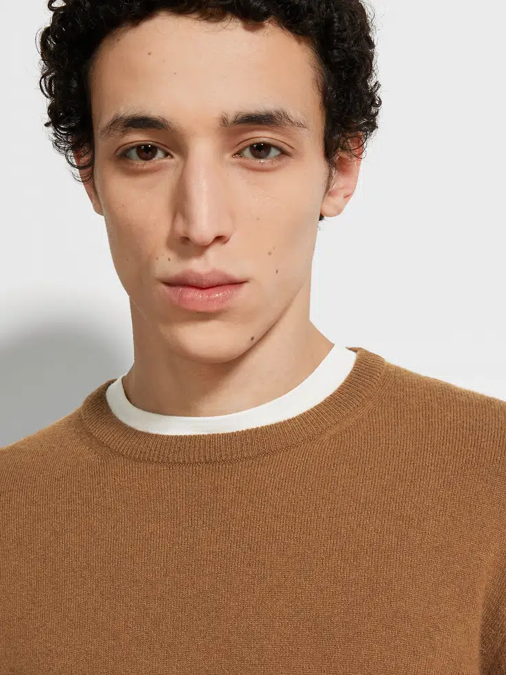 Dark Foliage Mélange Oasi Cashmere Crewneck