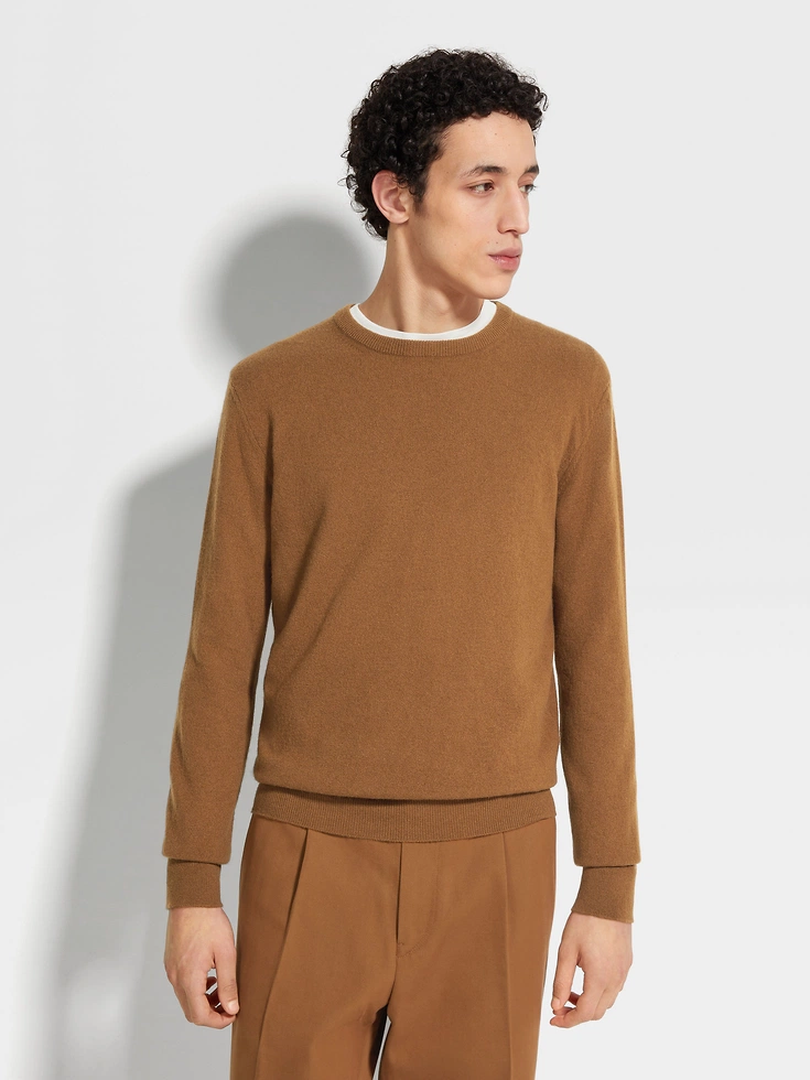 Dark Foliage Mélange Oasi Cashmere Crewneck Dark Foliage Mélange Oasi Cashmere Crewneck