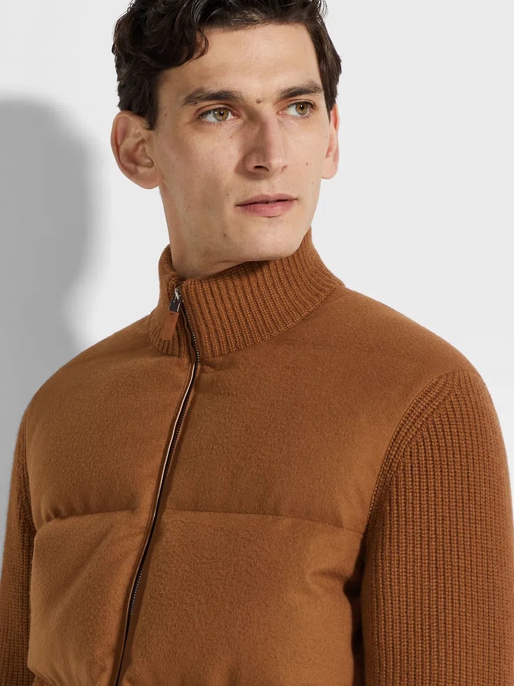 Dark Foliage Oasi Cashmere Full Zip Blouson