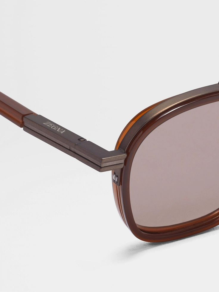 Dark Foliage Orizzonte I Acetate and Metal Sunglasses Dark Foliage Orizzonte I Acetate and Metal Sunglasses