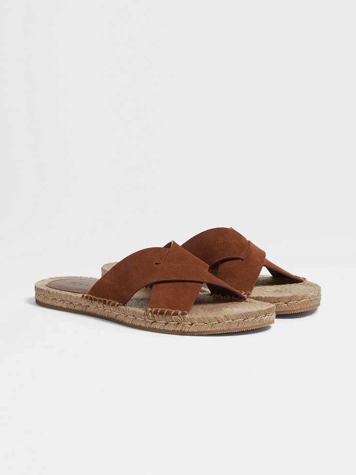 Dark Foliage Suede Espadrille Sandals Dark Foliage Suede Espadrille Sandals