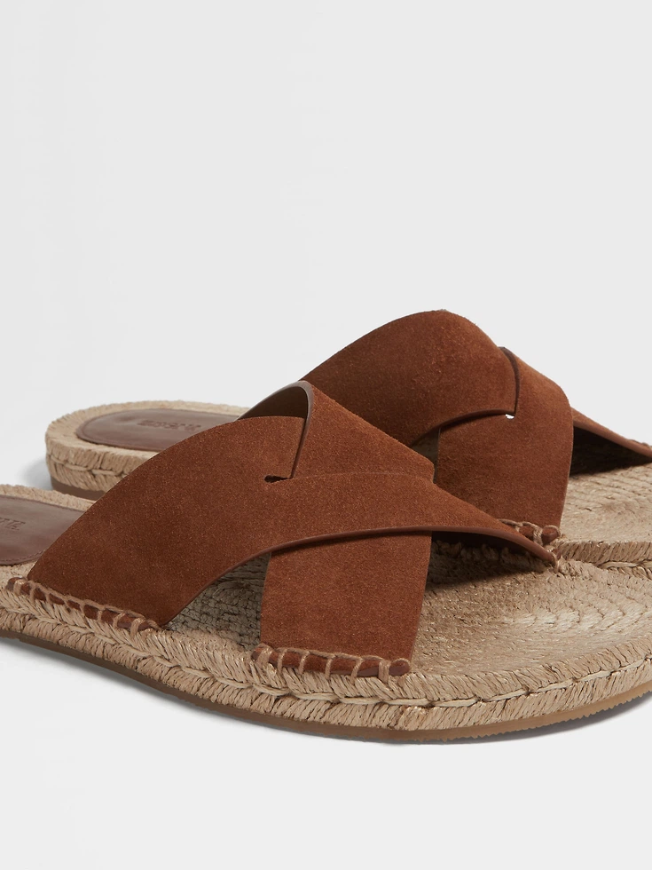 Dark Foliage Suede Espadrille Sandals Dark Foliage Suede Espadrille Sandals