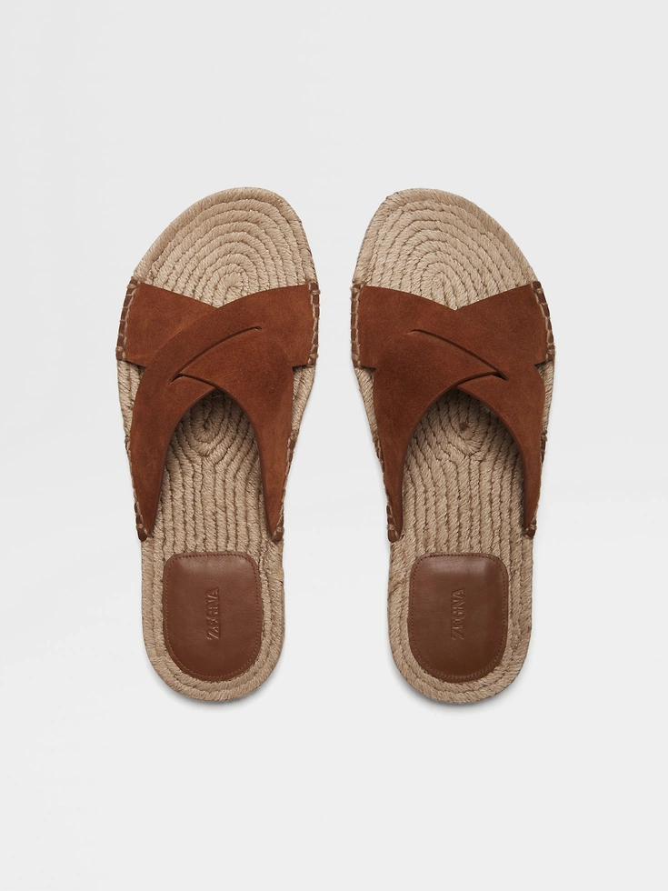 Dark Foliage Suede Espadrille Sandals Dark Foliage Suede Espadrille Sandals