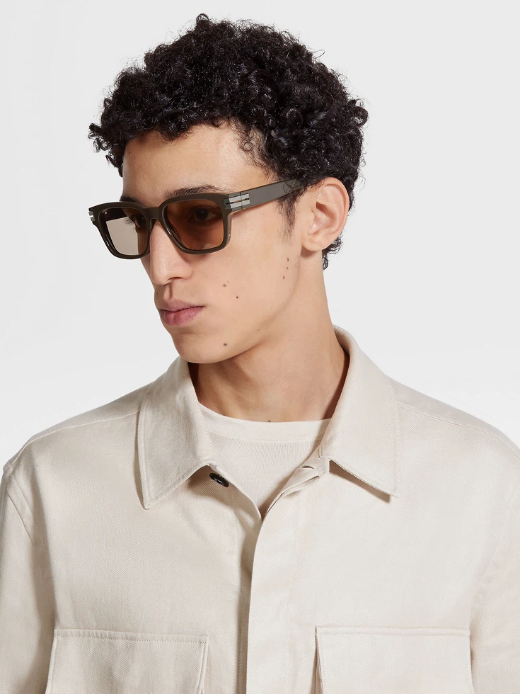 Dark Green Acetate Sunglasses Dark Green Acetate Sunglasses