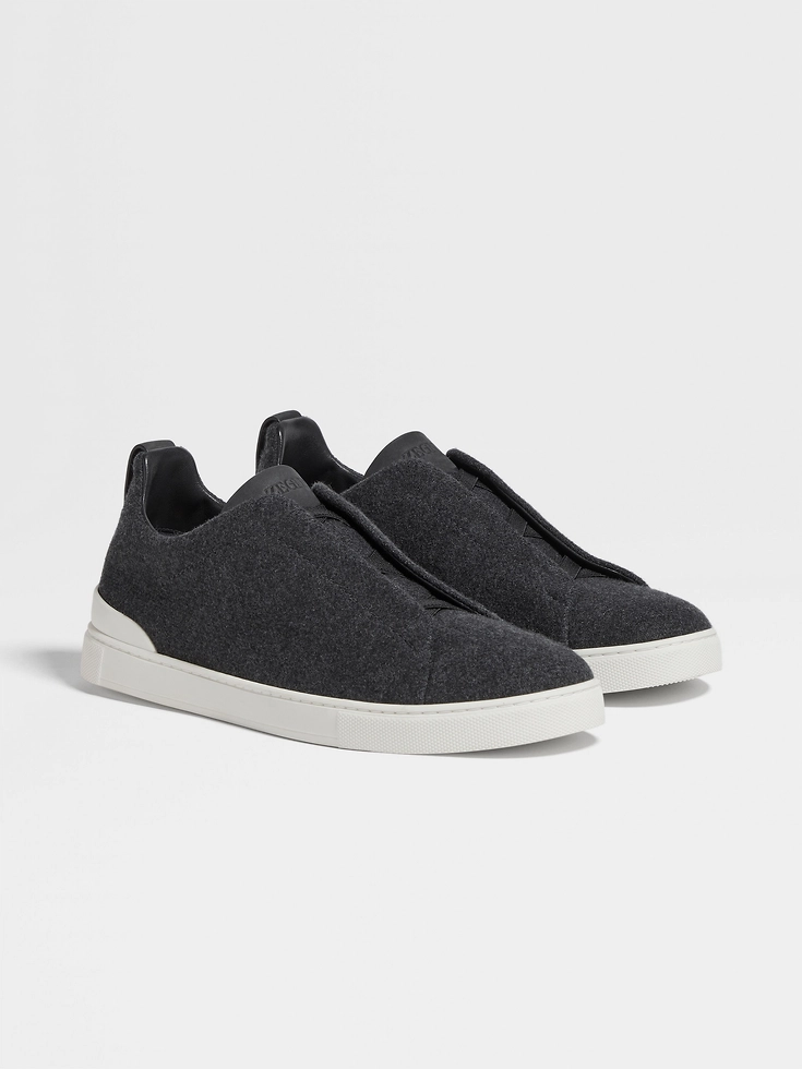 Dark Grey Oasi Cashmere Triple Stitch™ Sneakers
