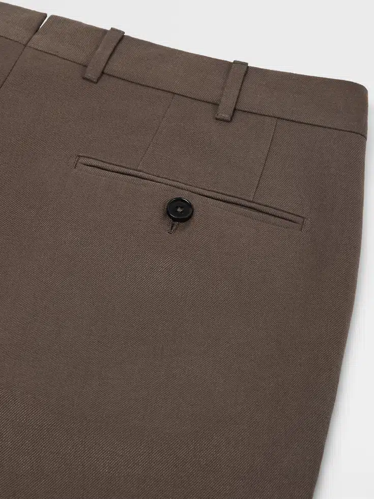 Dark Taupe Oasi Lino Blue Flower Pants Dark Taupe Oasi Lino Blue Flower Pants