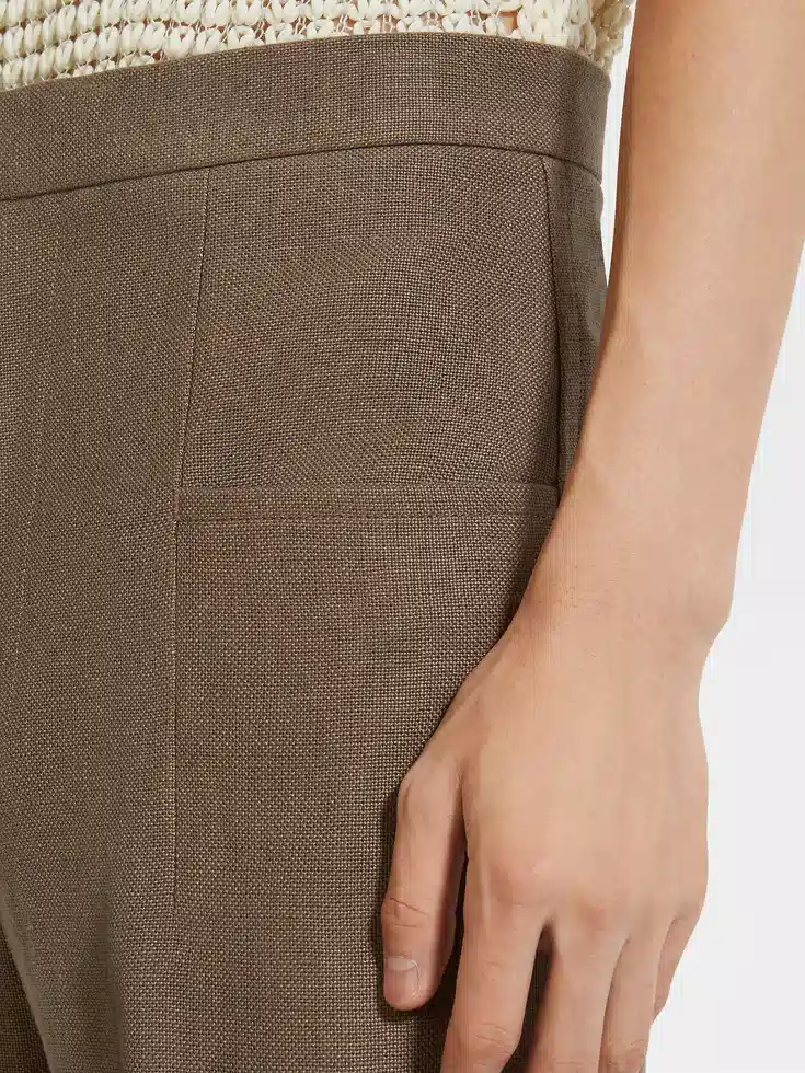 Dark Taupe Oasi Lino Pants