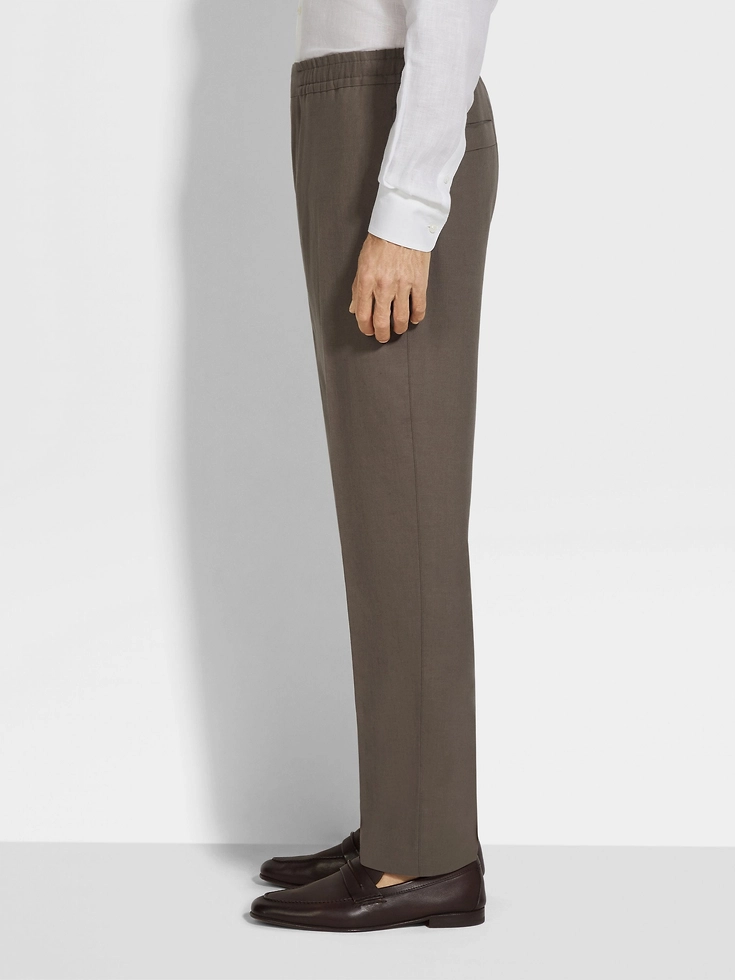 Dark Taupe Oasi Lino Pants Dark Taupe Oasi Lino Pants