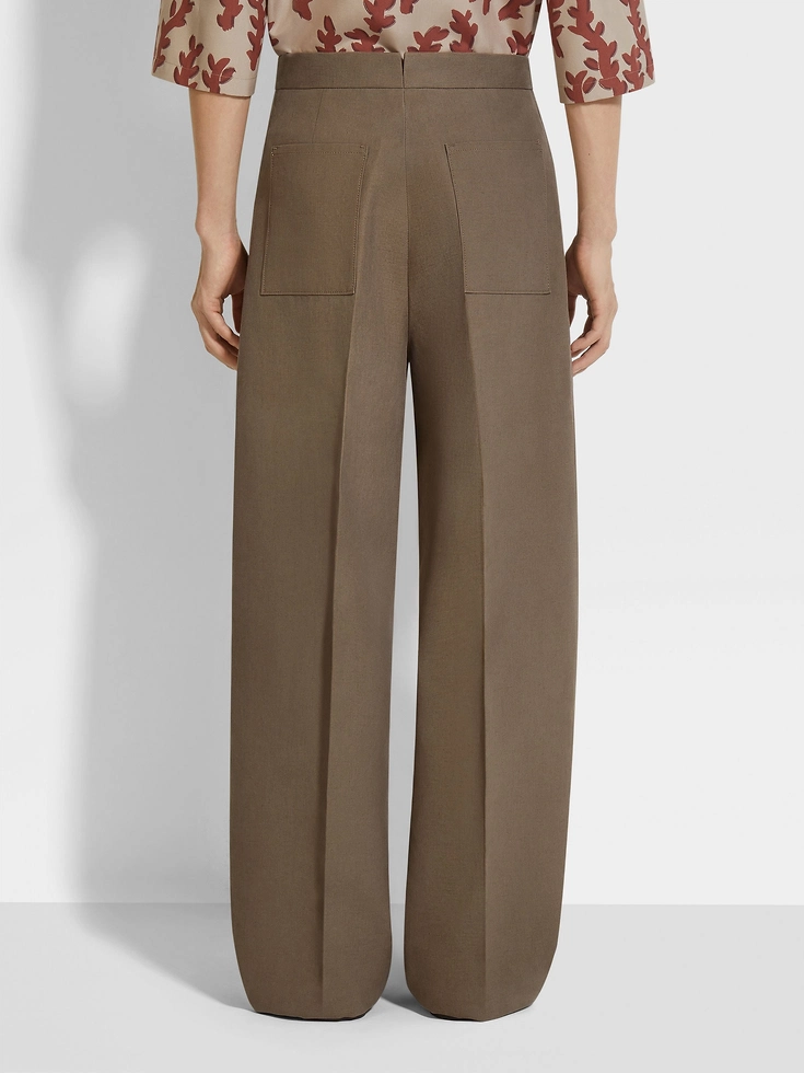 Dark Taupe Oasi Lino Pants Dark Taupe Oasi Lino Pants