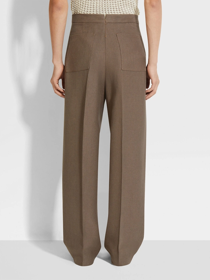 Dark Taupe Oasi Lino Pants Dark Taupe Oasi Lino Pants