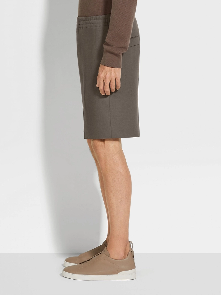 Dark Taupe Oasi Lino Shorts Dark Taupe Oasi Lino Shorts