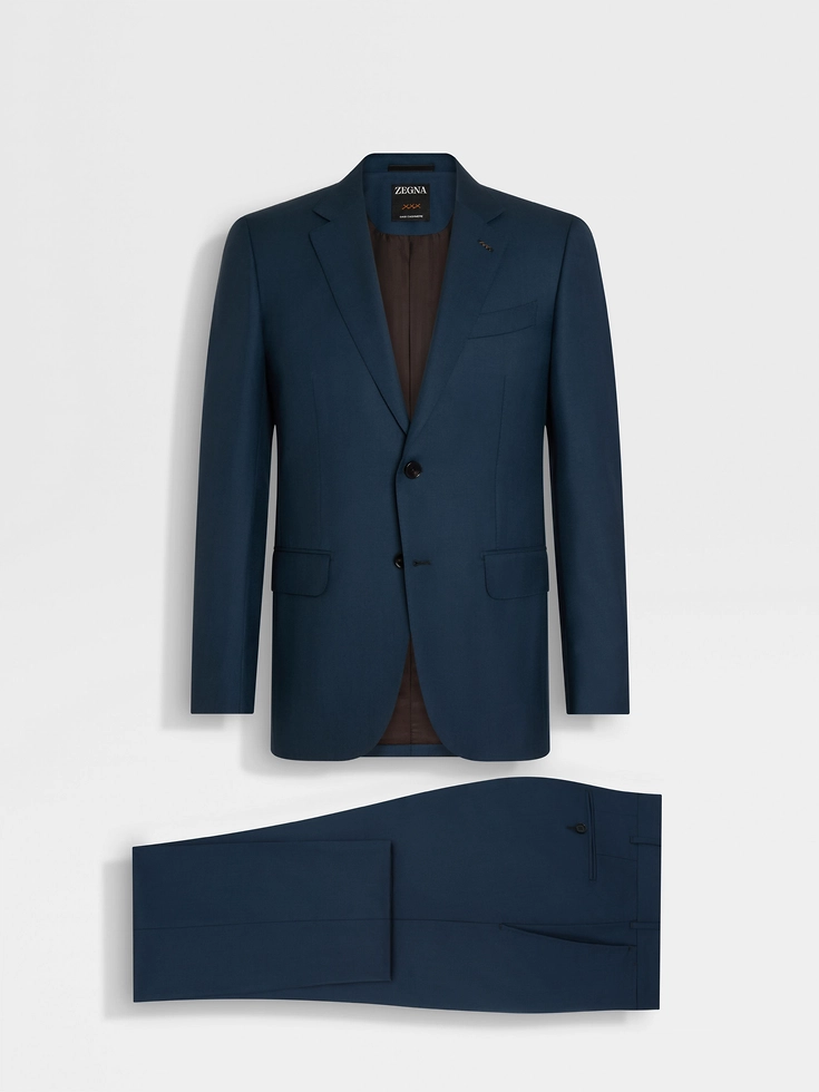 Dark Teal Blue Oasi Cashmere Suit