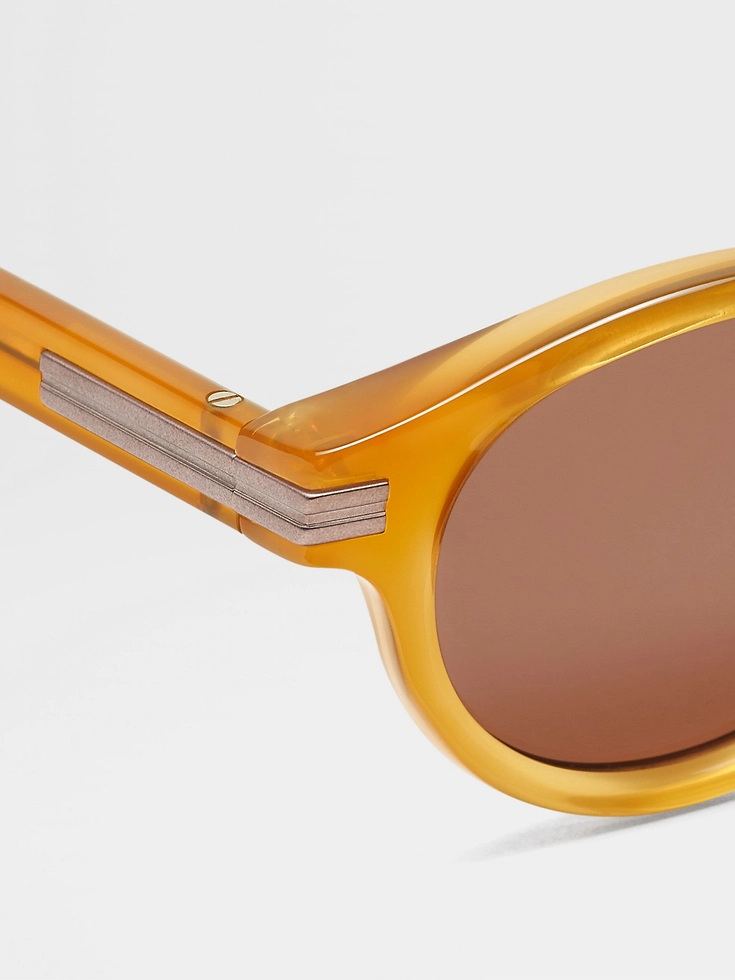 Dark Yellow Acetate Sunglasses