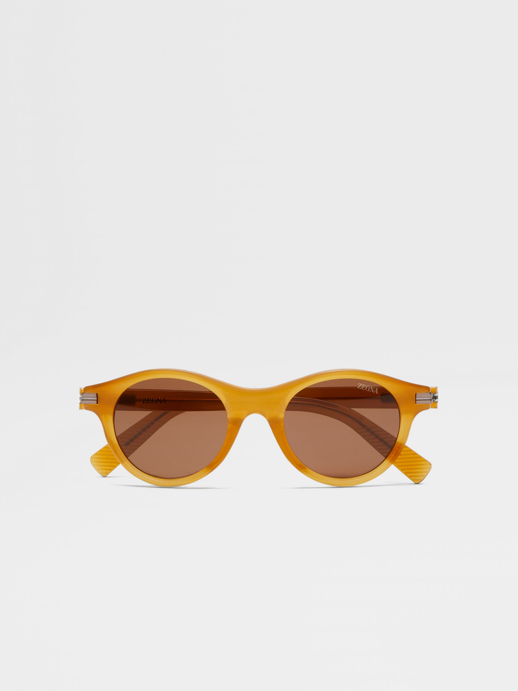 Dark Yellow Acetate Sunglasses