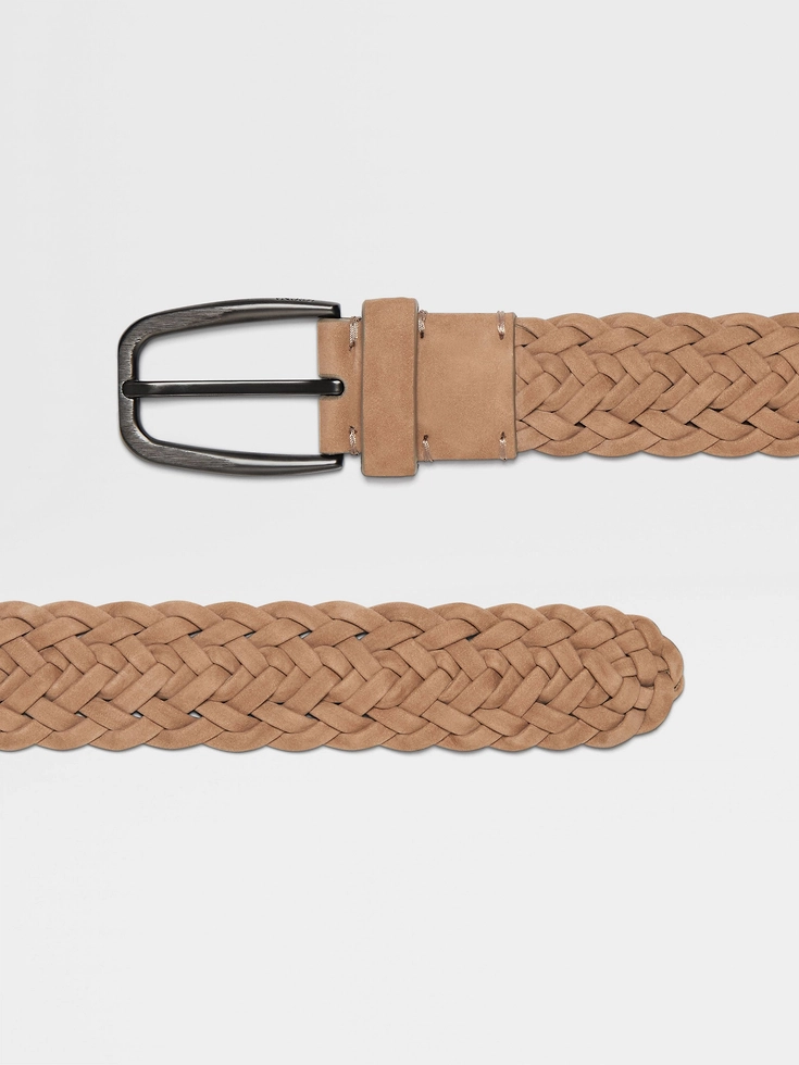 Dust Beige Leather Belt