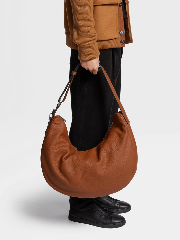 Foliage Deerskin Hobo Bag