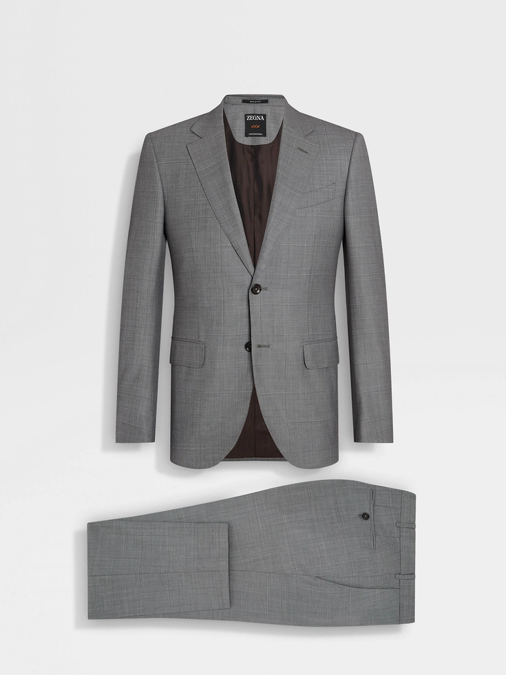 Grey Centoventimila Wool Suit