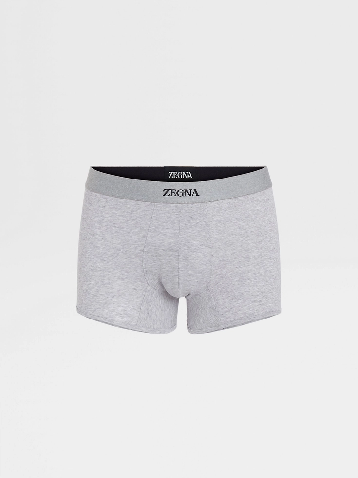 Grey Mélange Cotton Trunks