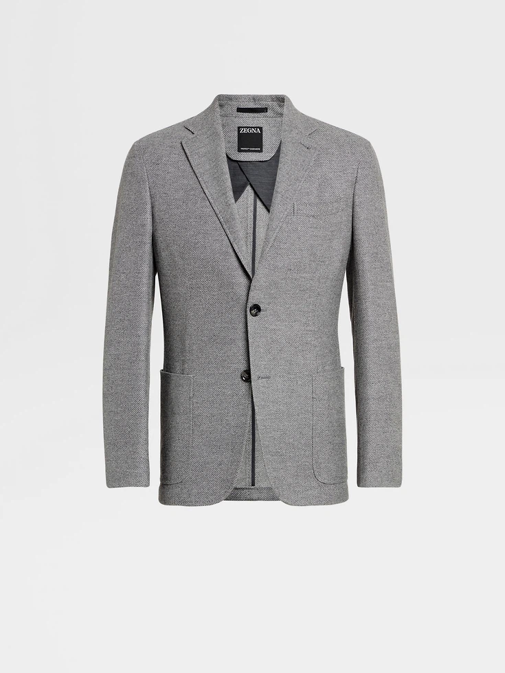 Grey Mélange Trofeo™ Cashmere Shirt Jacket