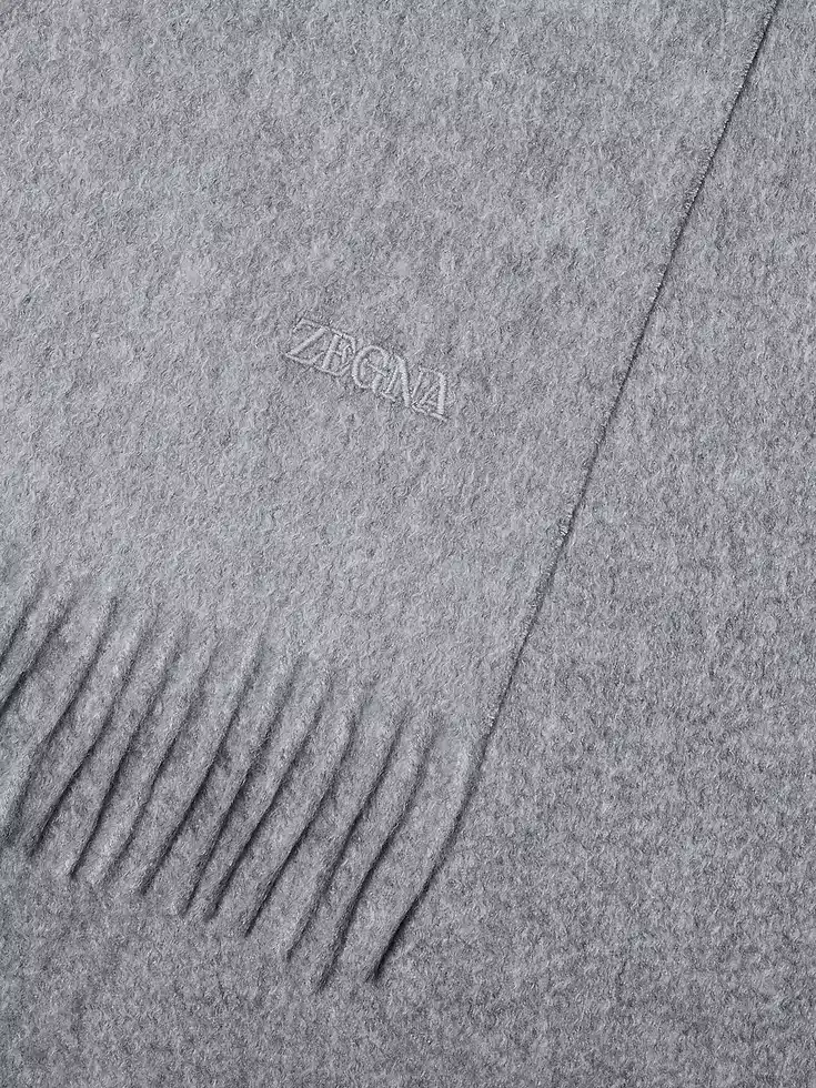 Grey Oasi Cashmere Scarf