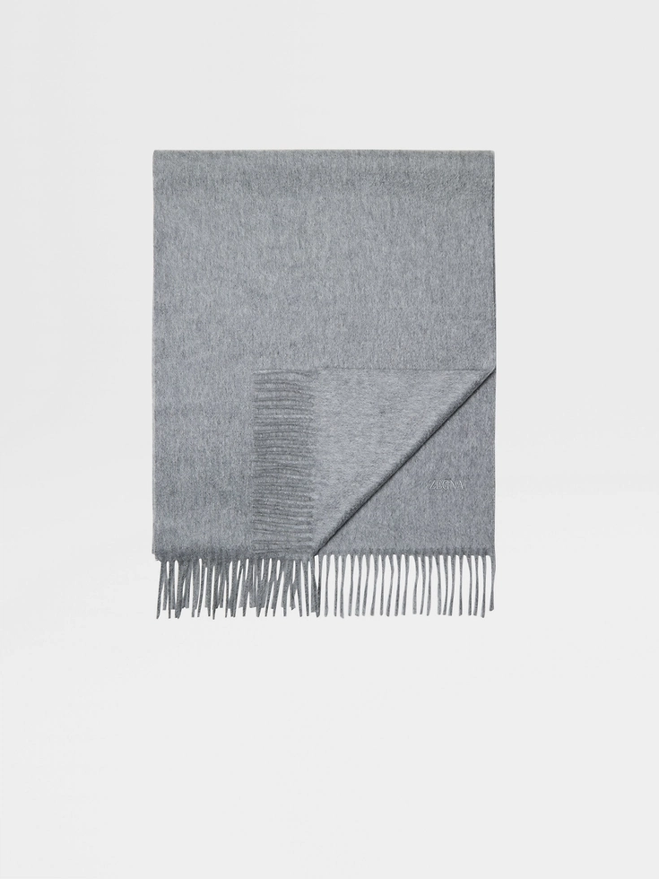 Grey Oasi Cashmere Scarf
