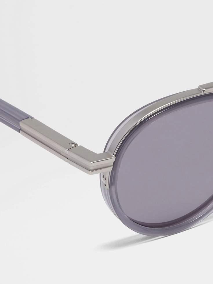 Grey Orizzonte II Acetate and Metal Sunglasses