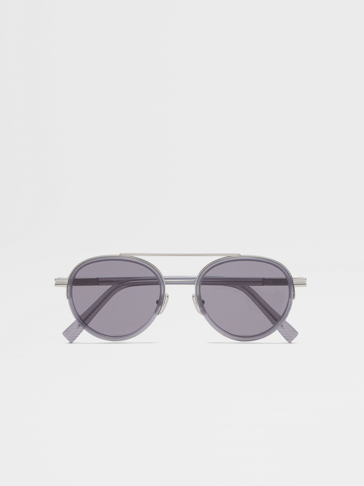 Grey Orizzonte II Acetate and Metal Sunglasses