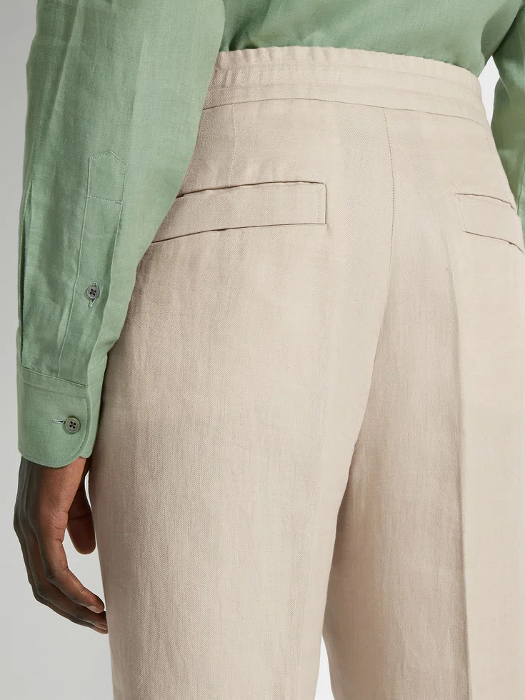 Light Beige Oasi Lino Pants