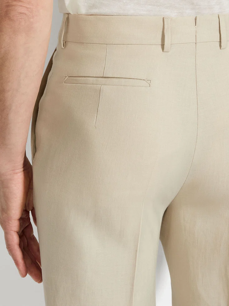 Light Beige Oasi Lino Pants