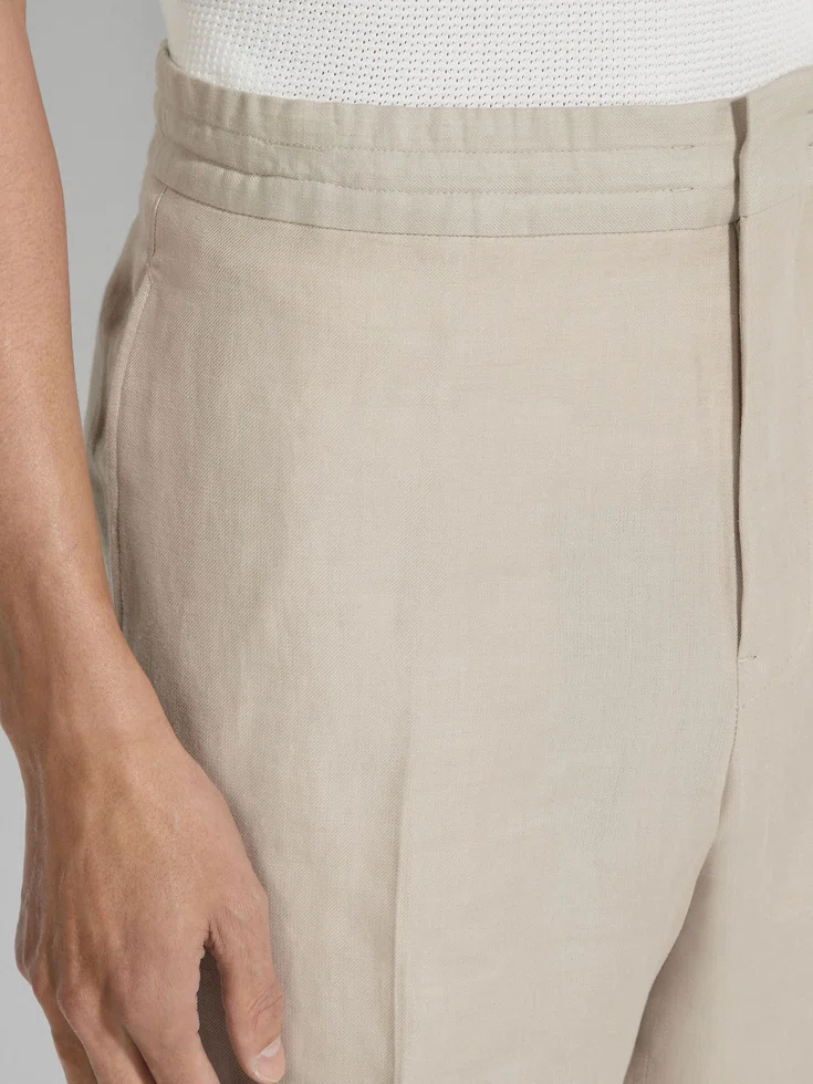 Light Beige Oasi Lino Pants