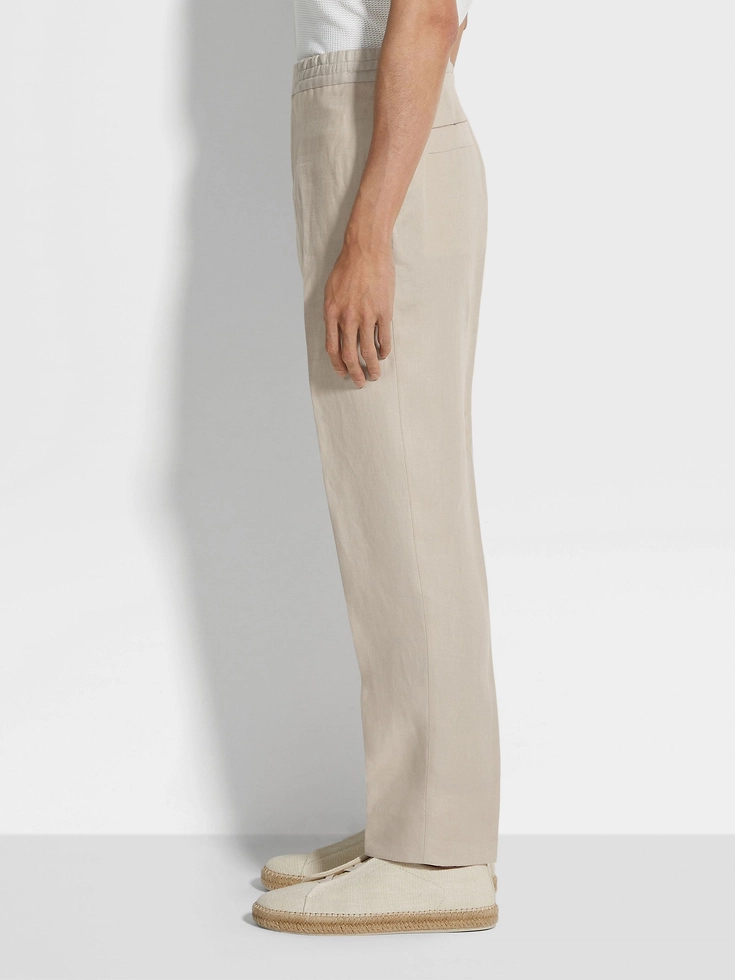 Light Beige Oasi Lino Pants Light Beige Oasi Lino Pants