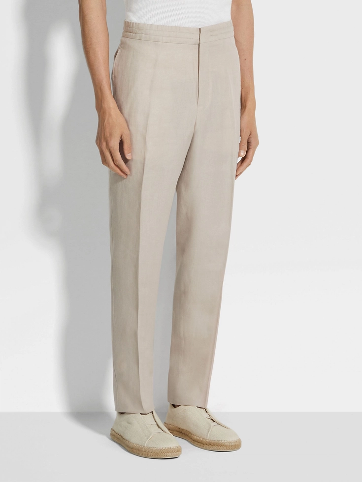 Light Beige Oasi Lino Pants Light Beige Oasi Lino Pants