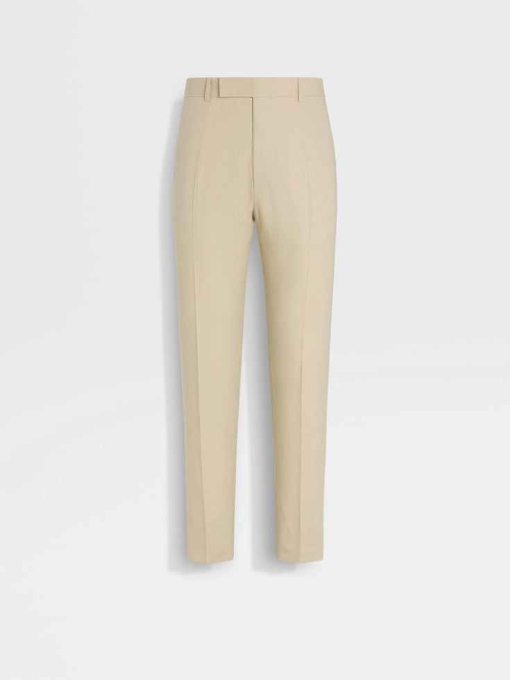 Light Beige Oasi Lino Pants