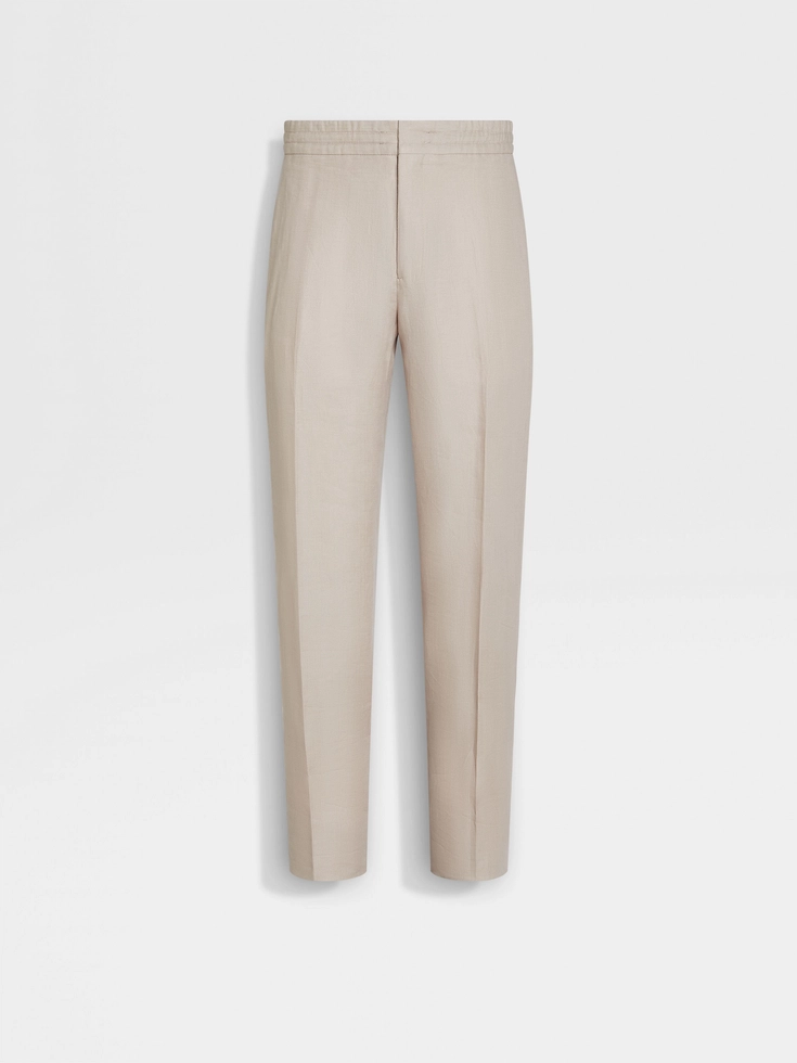 Light Beige Oasi Lino Pants