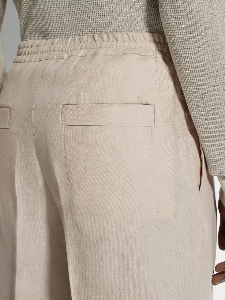 Light Beige Oasi Lino Shorts