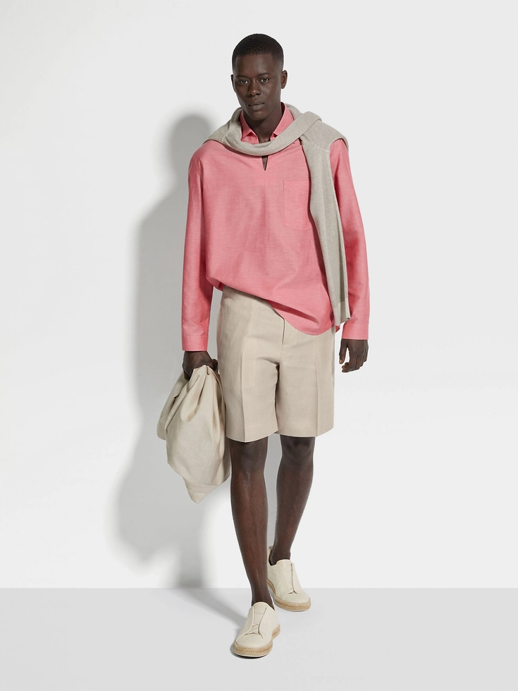 Light Beige Oasi Lino Shorts Light Beige Oasi Lino Shorts