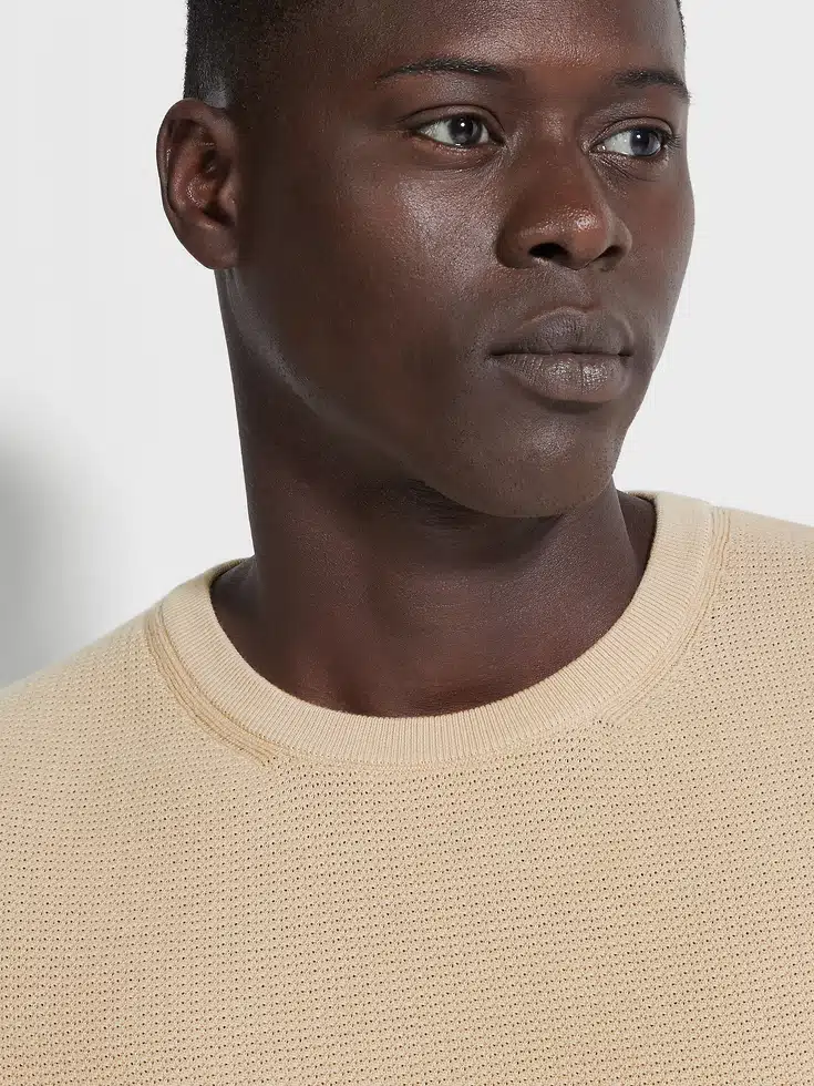 Light Beige Premium Cotton Crewneck