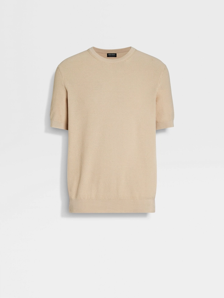 Light Beige Premium Cotton Crewneck
