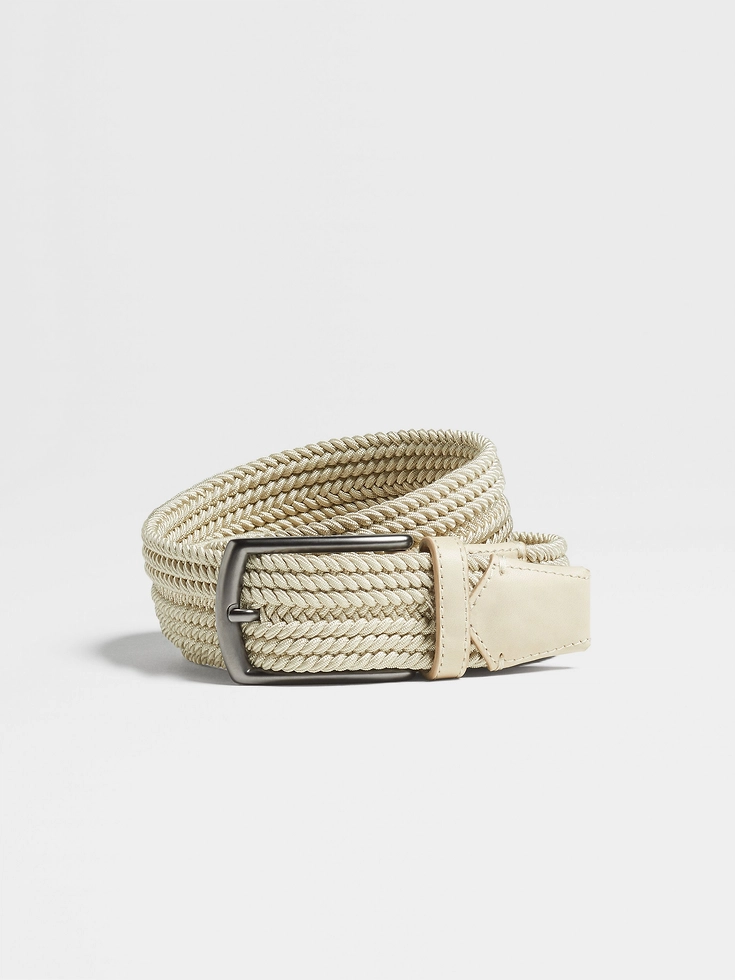 Light Beige Rayon Belt